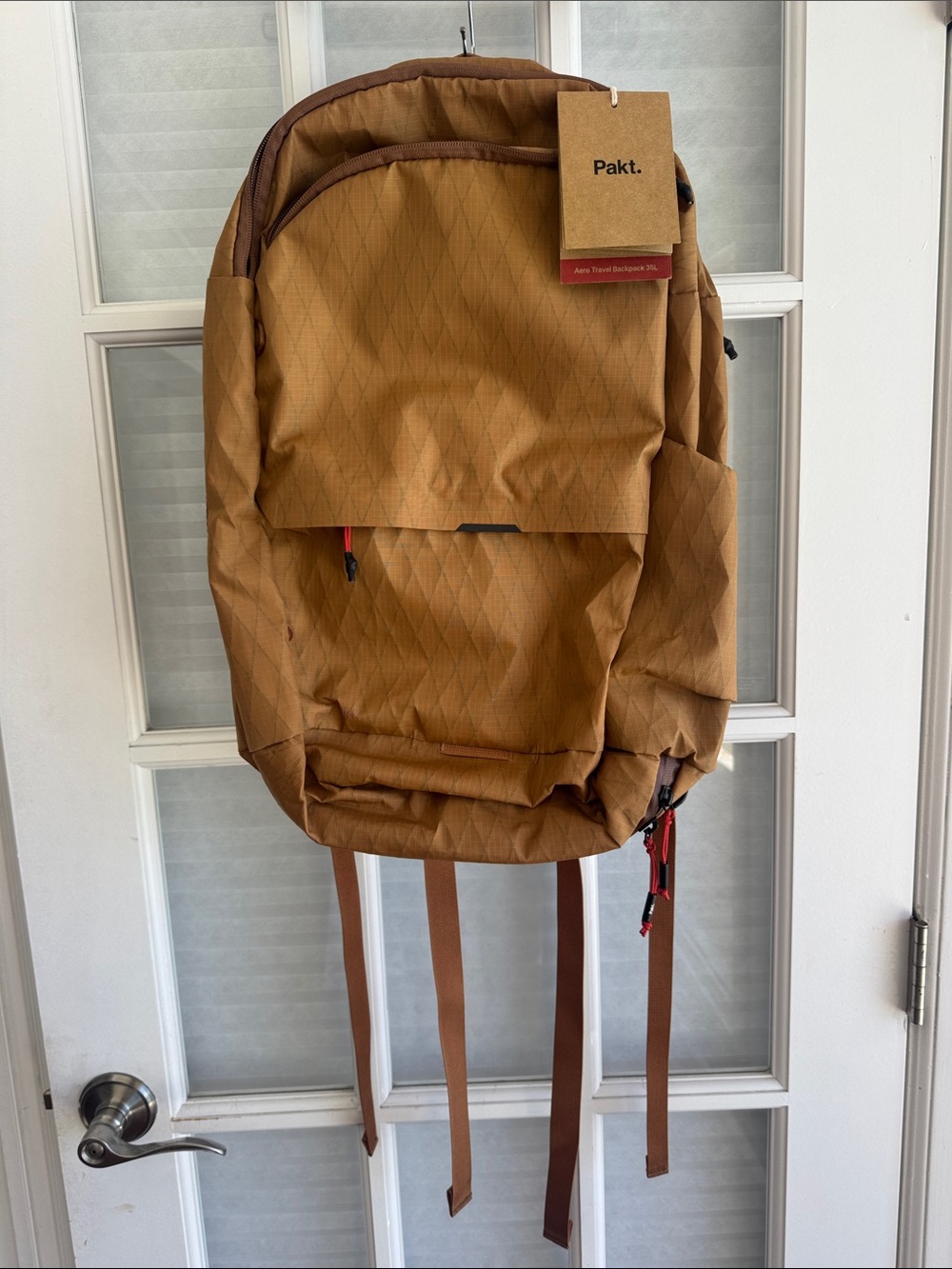 Pakt. Aero Travel Backpack 35L New with Tags Unisex Brown Mohave - Picture 2 of 8